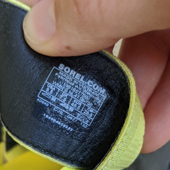 ❤️ Sorel Women's Yellow Slide Sandals Size 9.5 - Picture 11 of 11